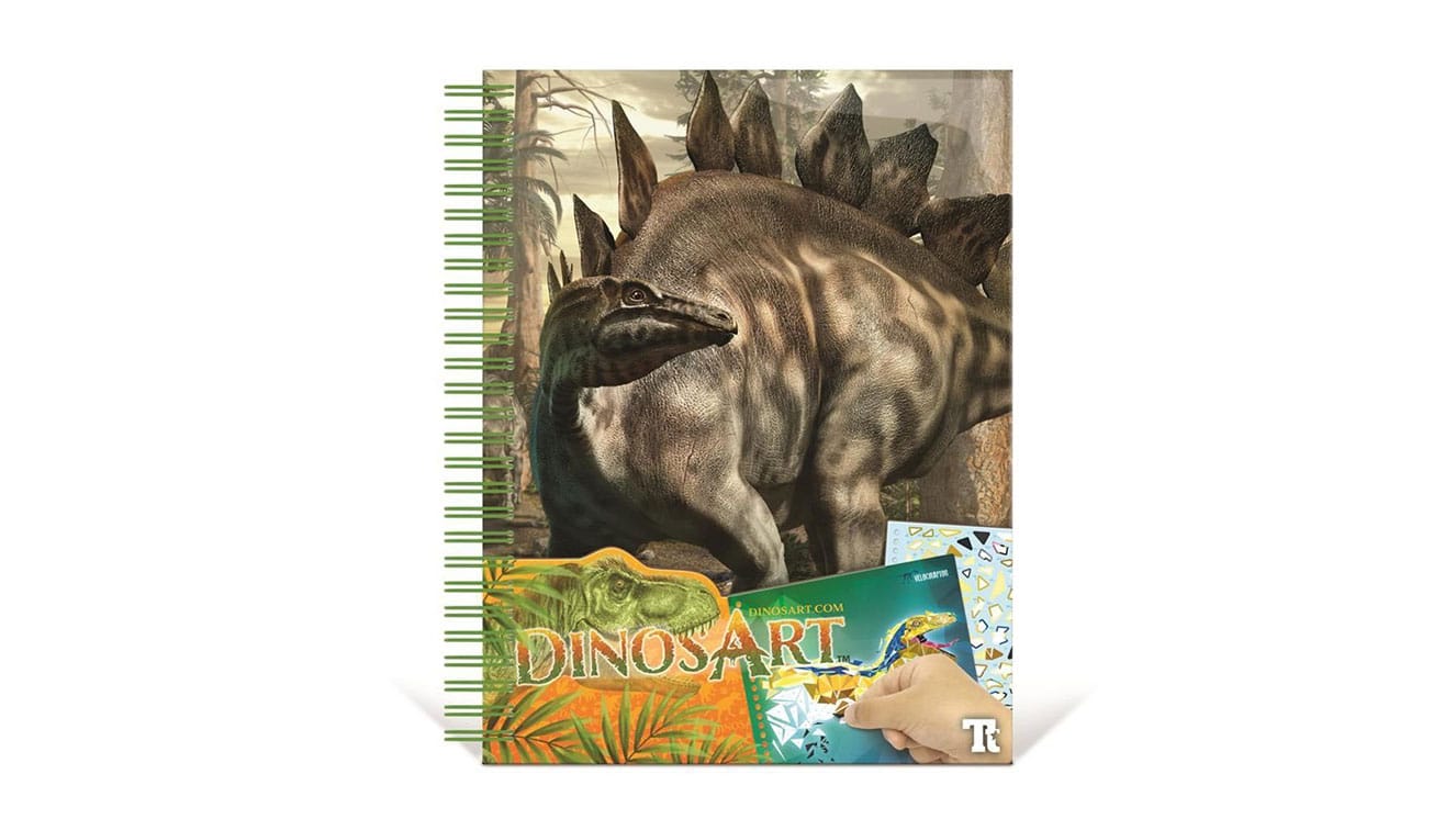 Libro de pegatinas Pegatinas por números con motivos de dinosaurios