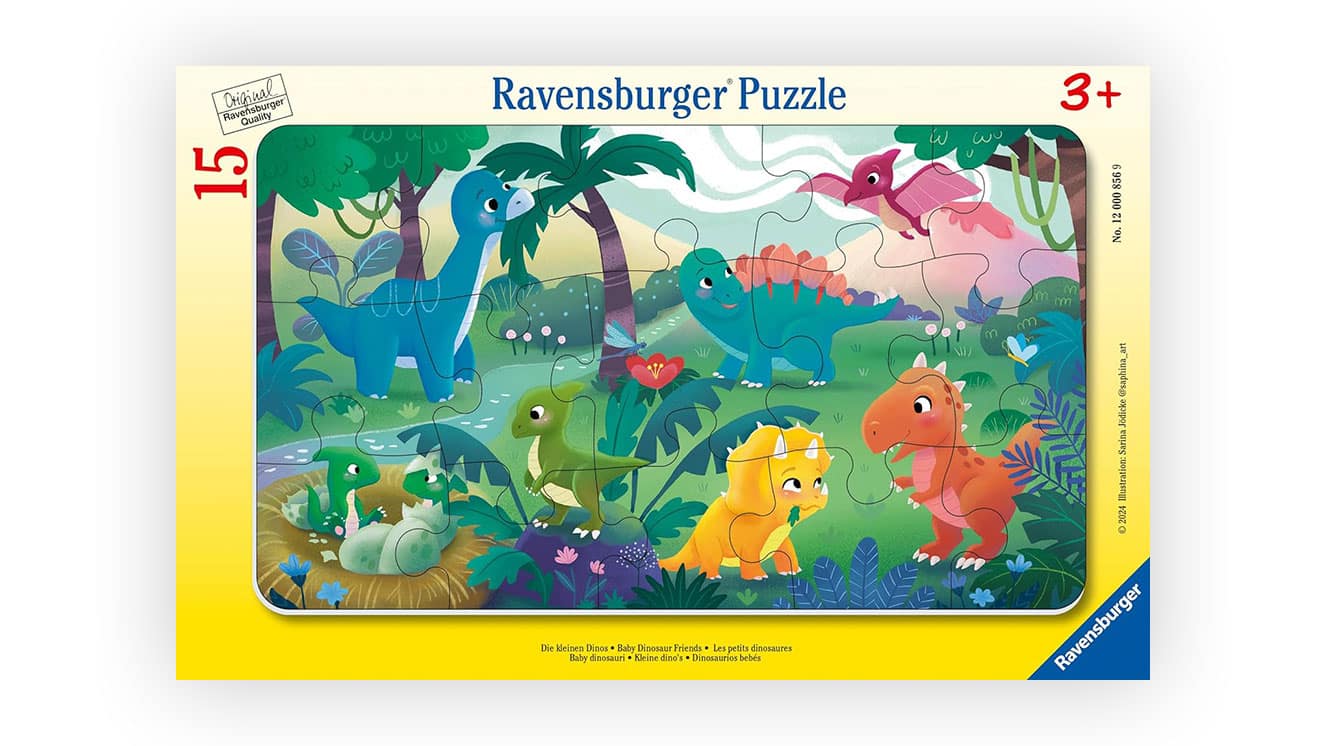Un sencillo puzzle de dinosaurios de 3 años de Ravensburger